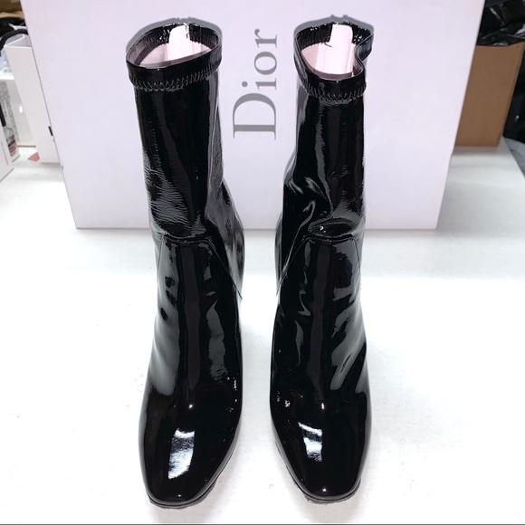 Dior Stretch Patent Lucite Heel "crystal" Boots size 36.5 Black - Picture 6 of 16